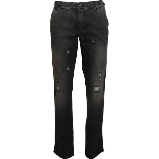Dolce & Gabbana Exquisite Gray Denim Pants for the Modern Gentleman PAN74557- 54