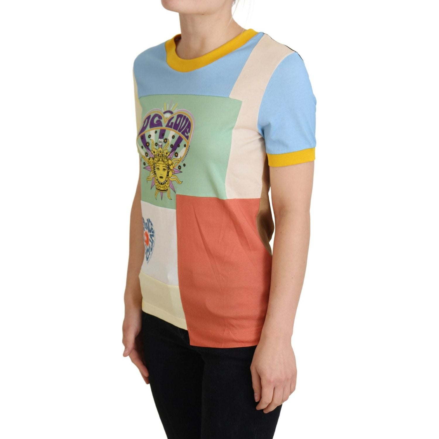 Dolce & Gabbana Multicolor Cotton  DG Love Patchwork