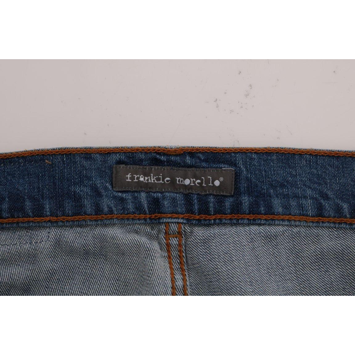Frankie Morello Blue Wash Torn Dunfermile Slim Fit Jeans