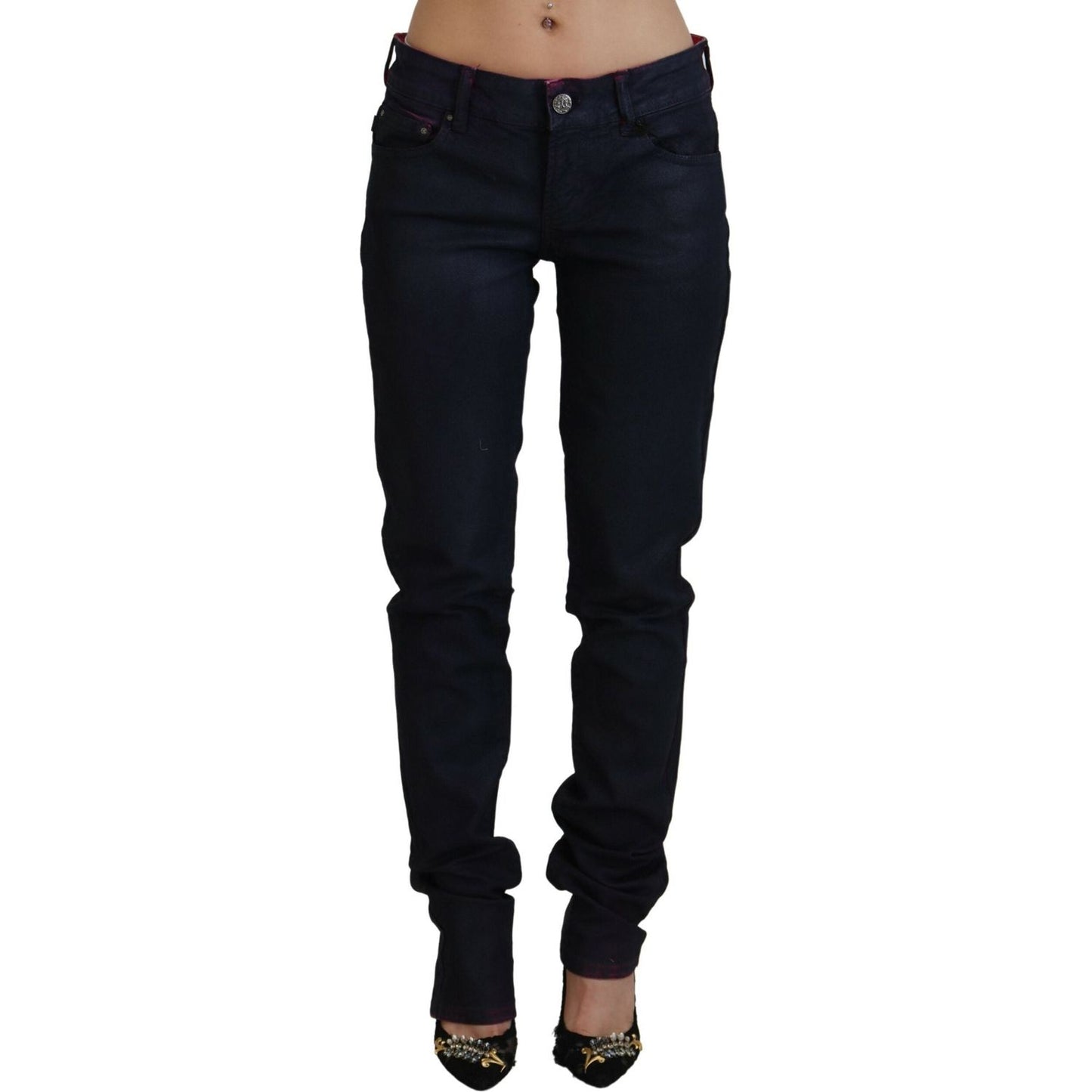 Just Cavalli Black Low Waist Slim Fit Women Casual Denim Jeans PAN70353- 26