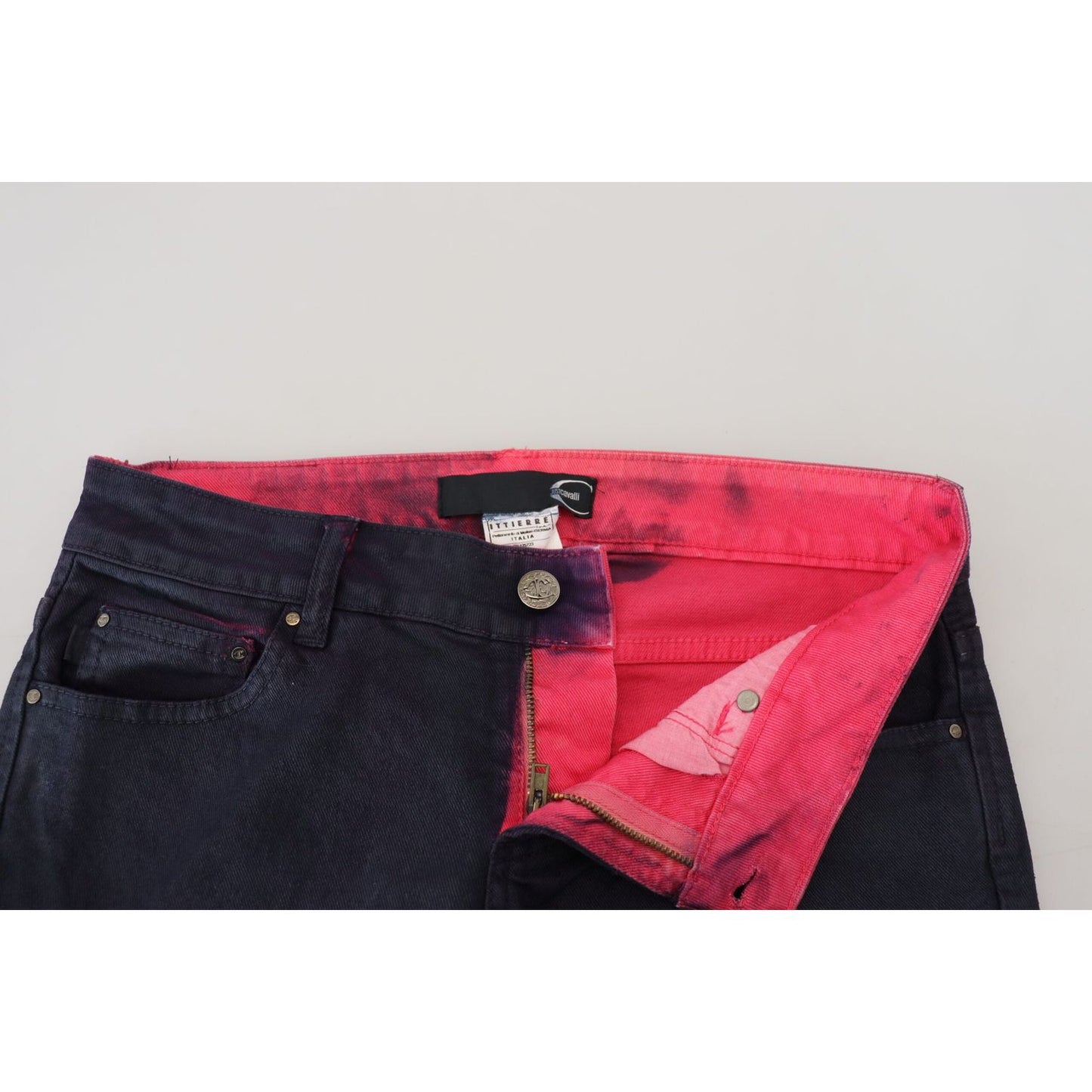 Just Cavalli Black Low Waist Slim Fit Women Casual Denim Jeans PAN70353- 26
