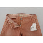 Acht Pink Mid Waist Slim Fit Women Casual Pants PAN71193- 40