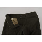 Ermanno Scervino Green Lace Up Leg Women Tapered Pants
