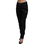 John Galliano Black Cotton Mid Waist Skinny Slim Fit Denim Jeans PAN74695- 28