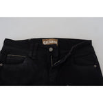 John Galliano Black Cotton Mid Waist Skinny Slim Fit Denim Jeans PAN74695- 28