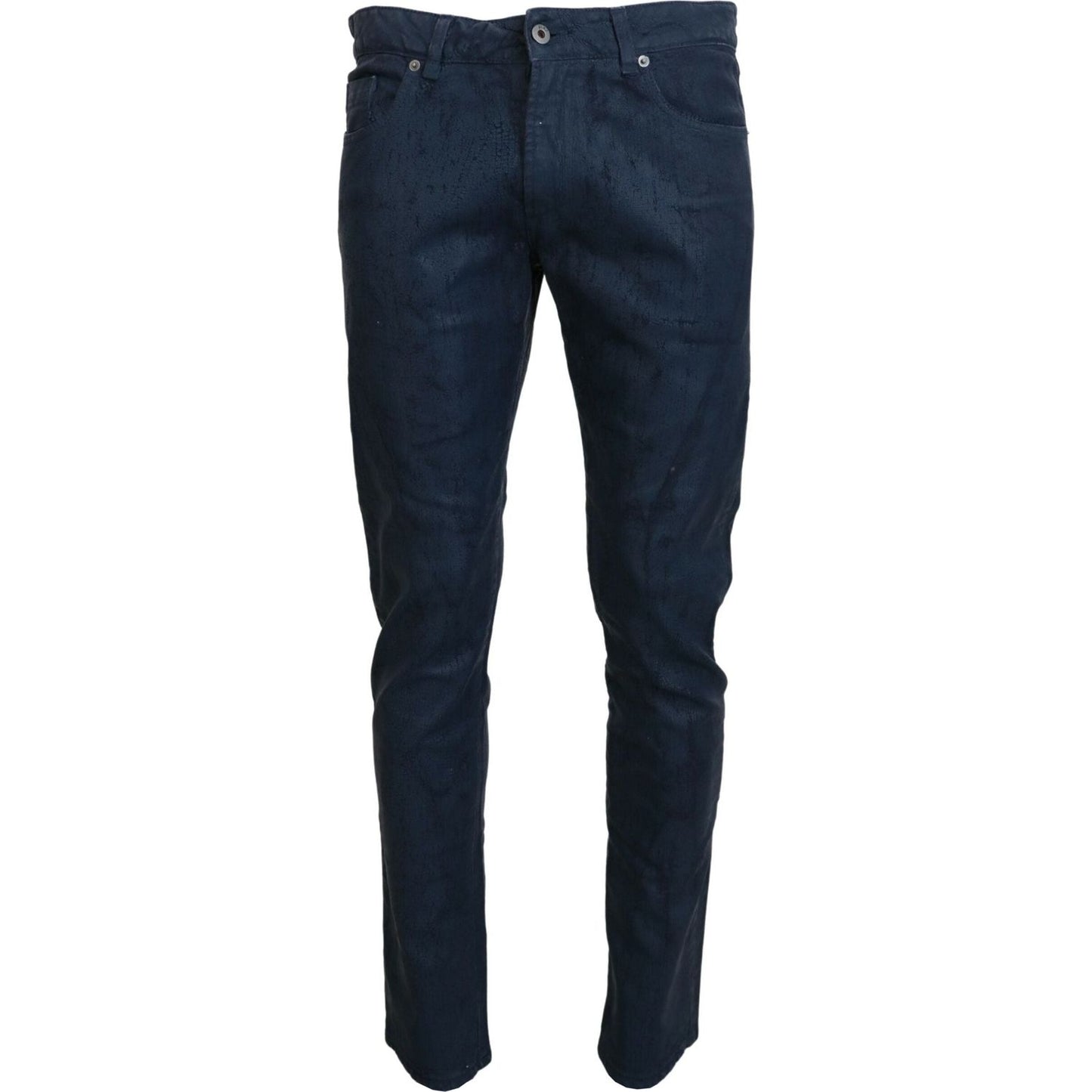 Exte Blue Cotton Tapered Slim Fit Men Casual Denim Jeans
