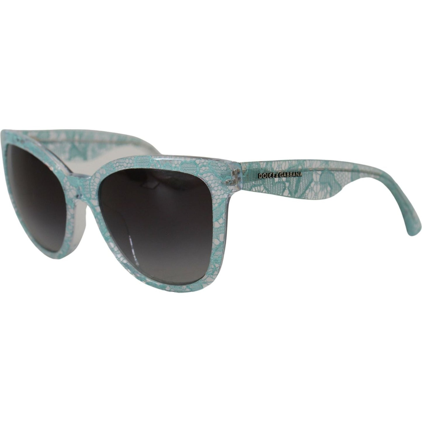 Dolce & Gabbana Blue DG4190 Lace Crystal Acetate Butterfly Sunglasses GLA1273
