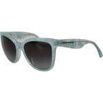 Dolce & Gabbana Blue DG4190 Lace Crystal Acetate Butterfly Sunglasses GLA1273