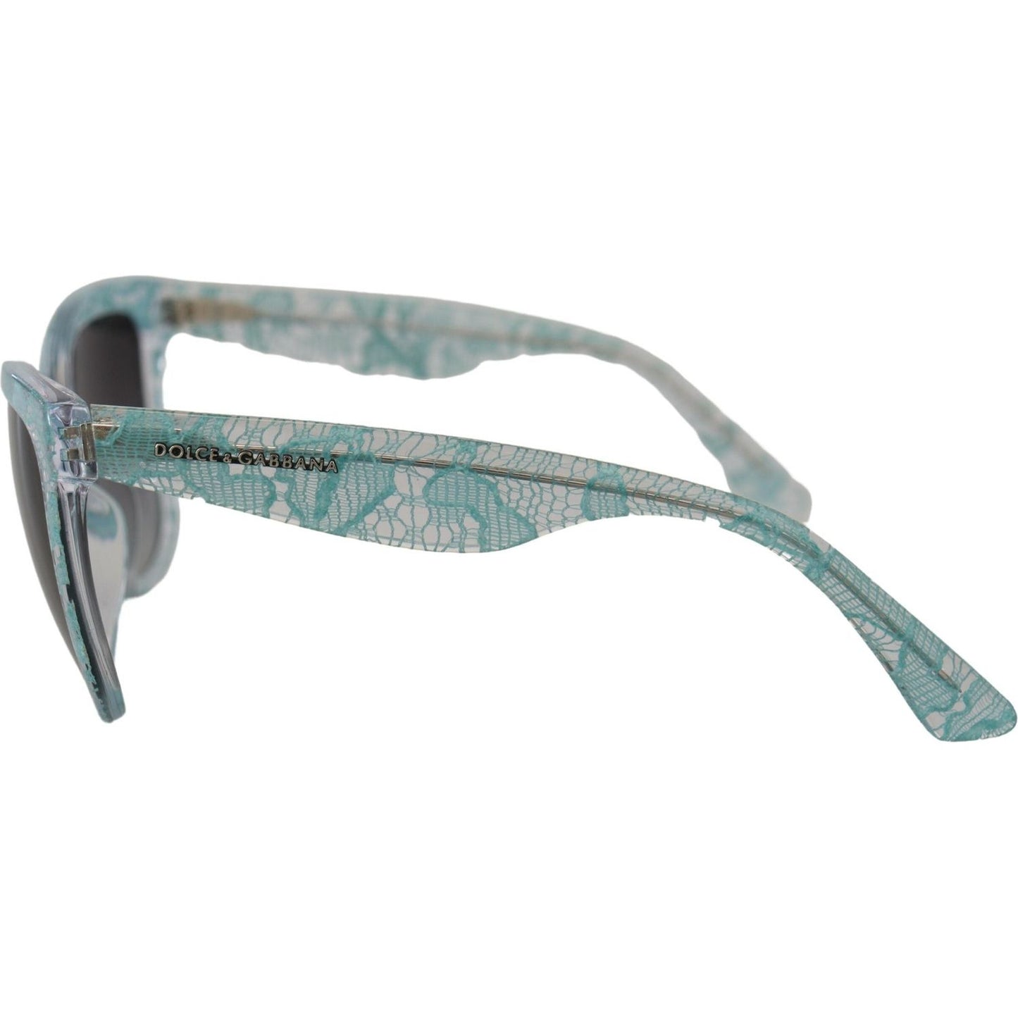 Dolce & Gabbana Blue DG4190 Lace Crystal Acetate Butterfly Sunglasses GLA1273