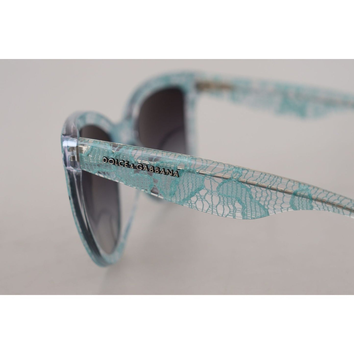 Dolce & Gabbana Blue DG4190 Lace Crystal Acetate Butterfly Sunglasses GLA1273