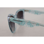 Dolce & Gabbana Blue DG4190 Lace Crystal Acetate Butterfly Sunglasses GLA1273
