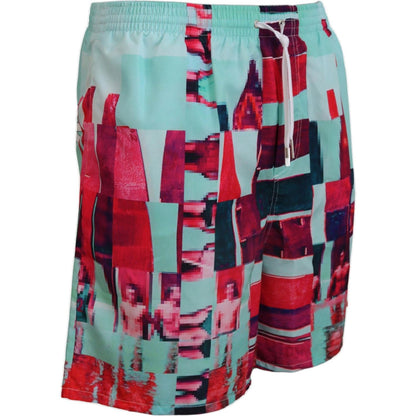 Dsquared² Multicolor Printed Beachwear Shorts Swimwear