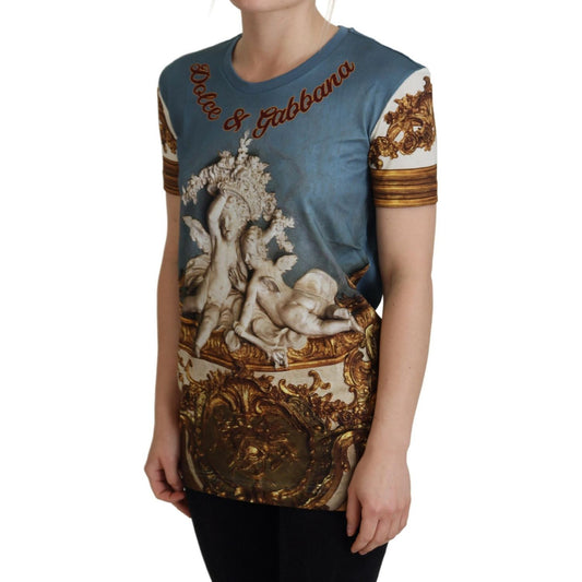 Dolce & Gabbana Multicolor DG Logo Angel Printed Shirt Top TSH8144 -36
