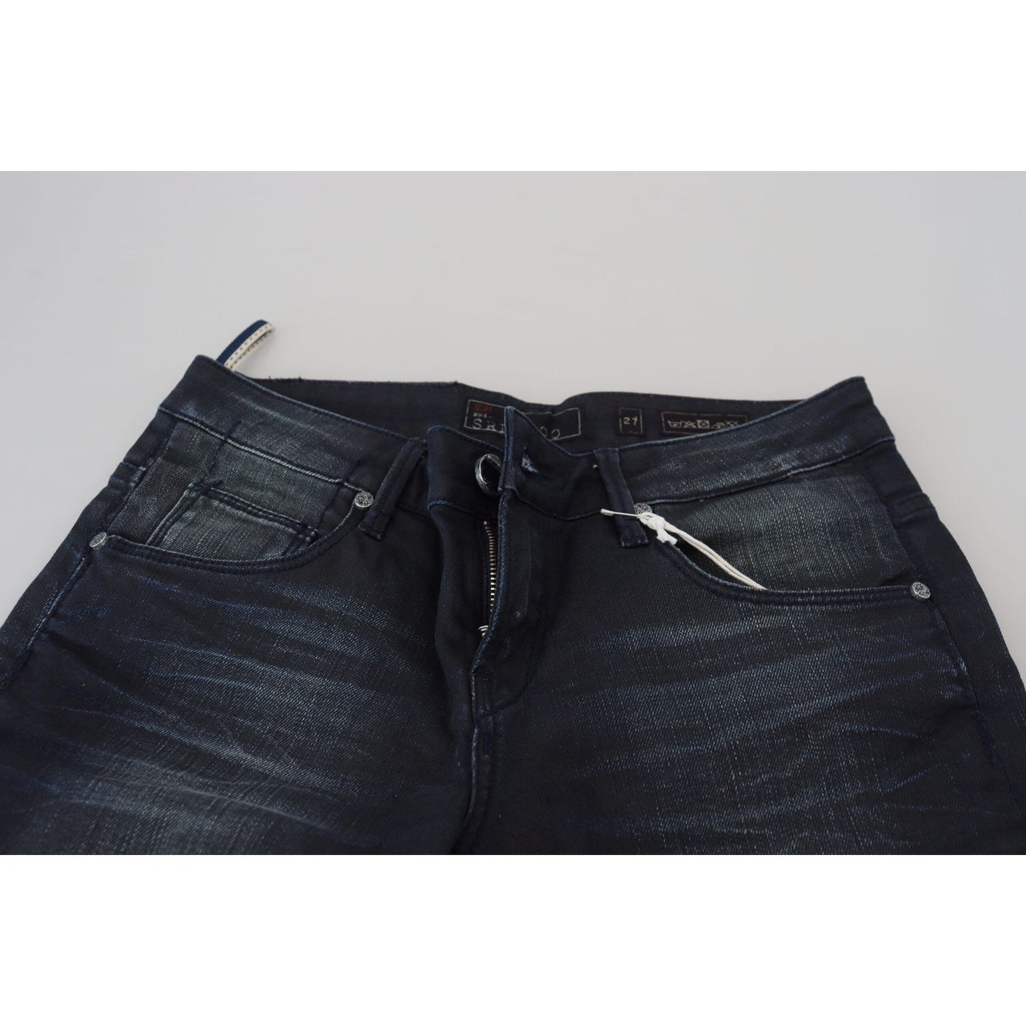 Acht Blue Washed Low Waist Slim Fit Cotton Denim Jeans PAN72695-26