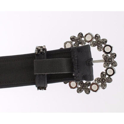 Dolce & Gabbana Multicolor Wide Crystal Buckle Sequined Belt