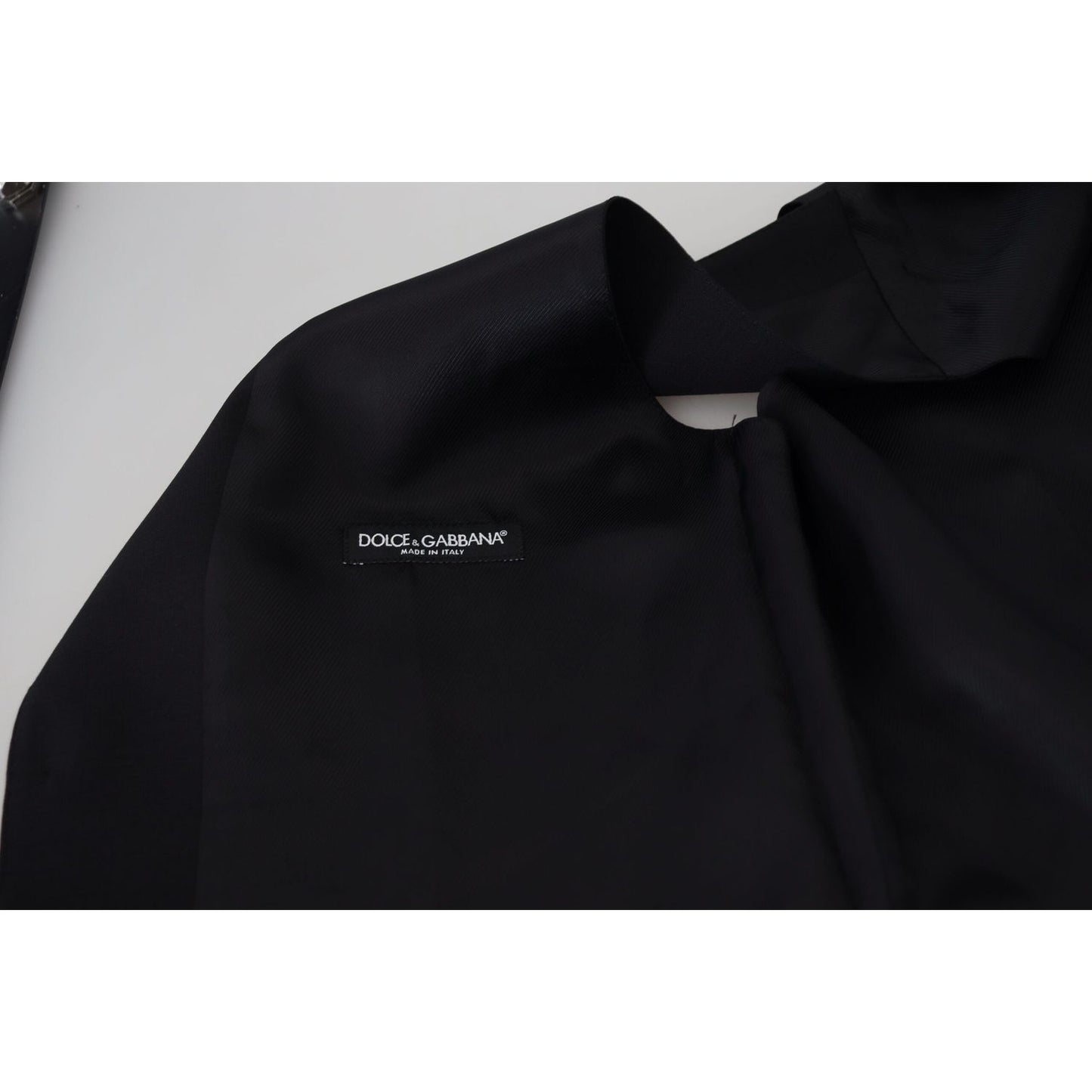 Dolce & Gabbana Black Virgin Wool Waistcoat Formal Vest