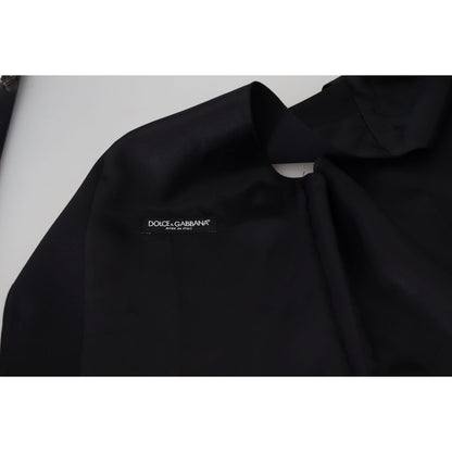 Dolce & Gabbana Black Virgin Wool Waistcoat Formal Vest