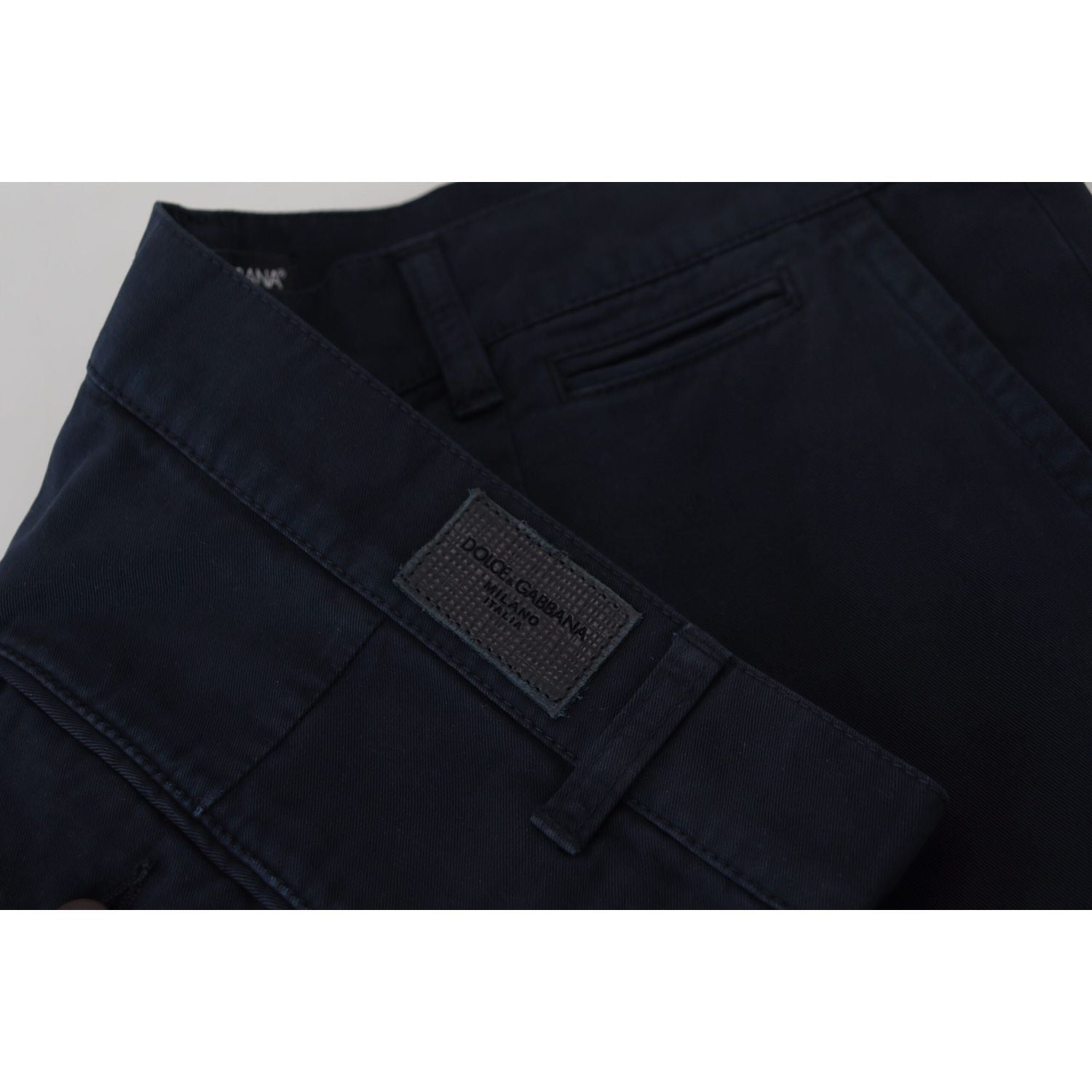 Dolce & Gabbana Blue Cotton Dress Formal Men Pants