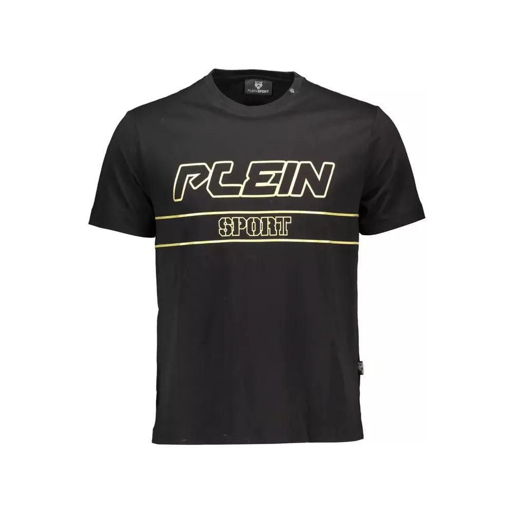 Plein Sport Black Cotton Men T-Shirt PLSP-9606-M-FBB-275