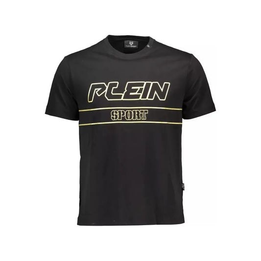 Plein Sport Black Cotton Men T-Shirt PLSP-9606-M-FBB-275
