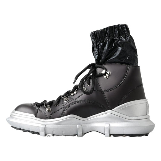 Dolce & Gabbana Black Nylon Galileo High Top Sneakers Shoes MV5005-41