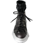Dolce & Gabbana Black Nylon Galileo High Top Sneakers Shoes MV5005-41