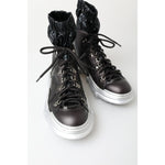 Dolce & Gabbana Black Nylon Galileo High Top Sneakers Shoes MV5005-41