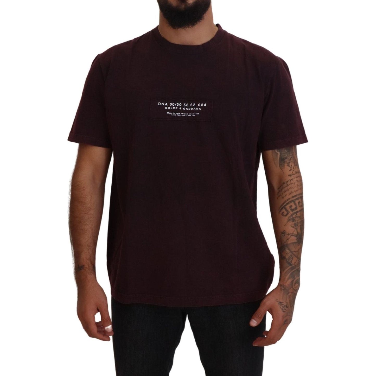 Dolce & Gabbana Bordeaux Crewneck Short Sleeve T-shirt