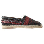 Dolce & Gabbana Black Bordeaux Buffalo Leather Espadrille Shoes MV5021-40