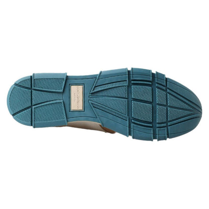 Dolce & Gabbana White Leather Loafers Moccasins Shoes