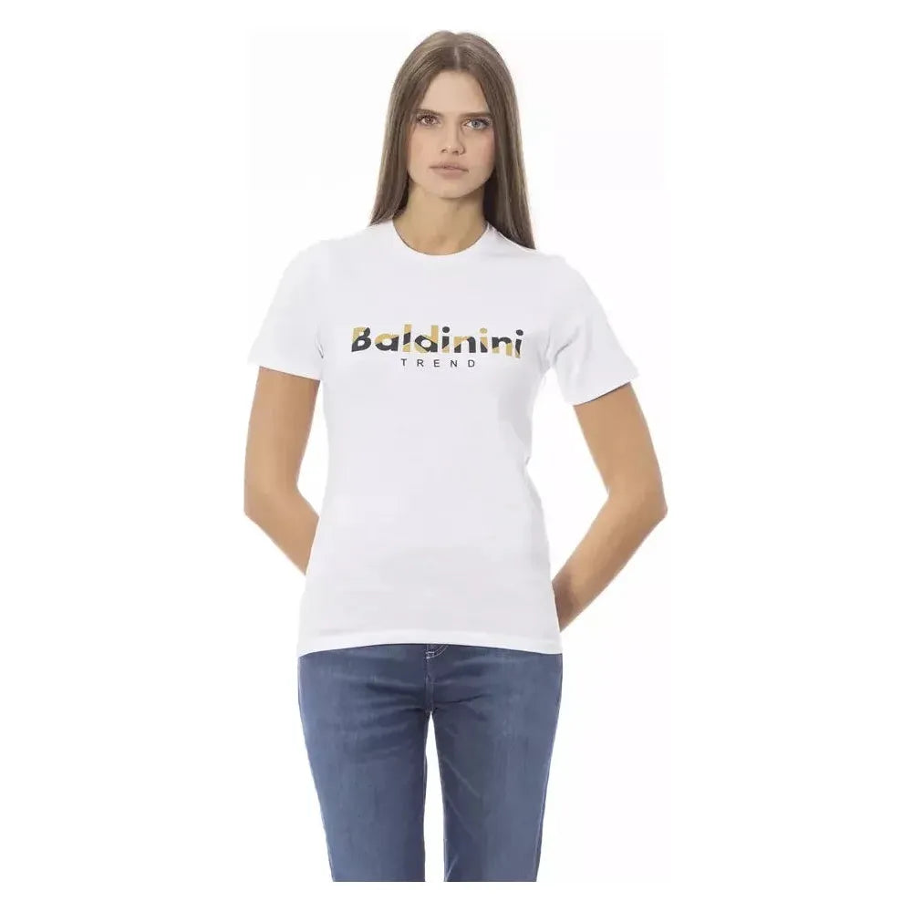 Baldinini Trend White Cotton T-Shirt