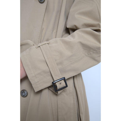 Dolce & Gabbana Khaki Double Breasted Trench Coat Jacket