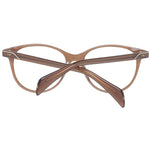 Maje Brown Women Glasses Frame in acetate with full-rim round style, featuring demo plastic lenses.