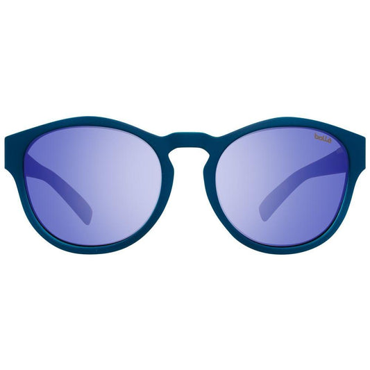 Bolle Blue Unisex Sunglasses with plastic blue full-rim frame and mirrored brown lenses, offering 100% UVA & UVB protection.