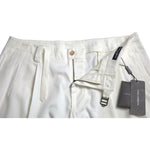 Dolce & Gabbana White Cotton Stretch Men Bermuda Denim Shorts PAN74846-56