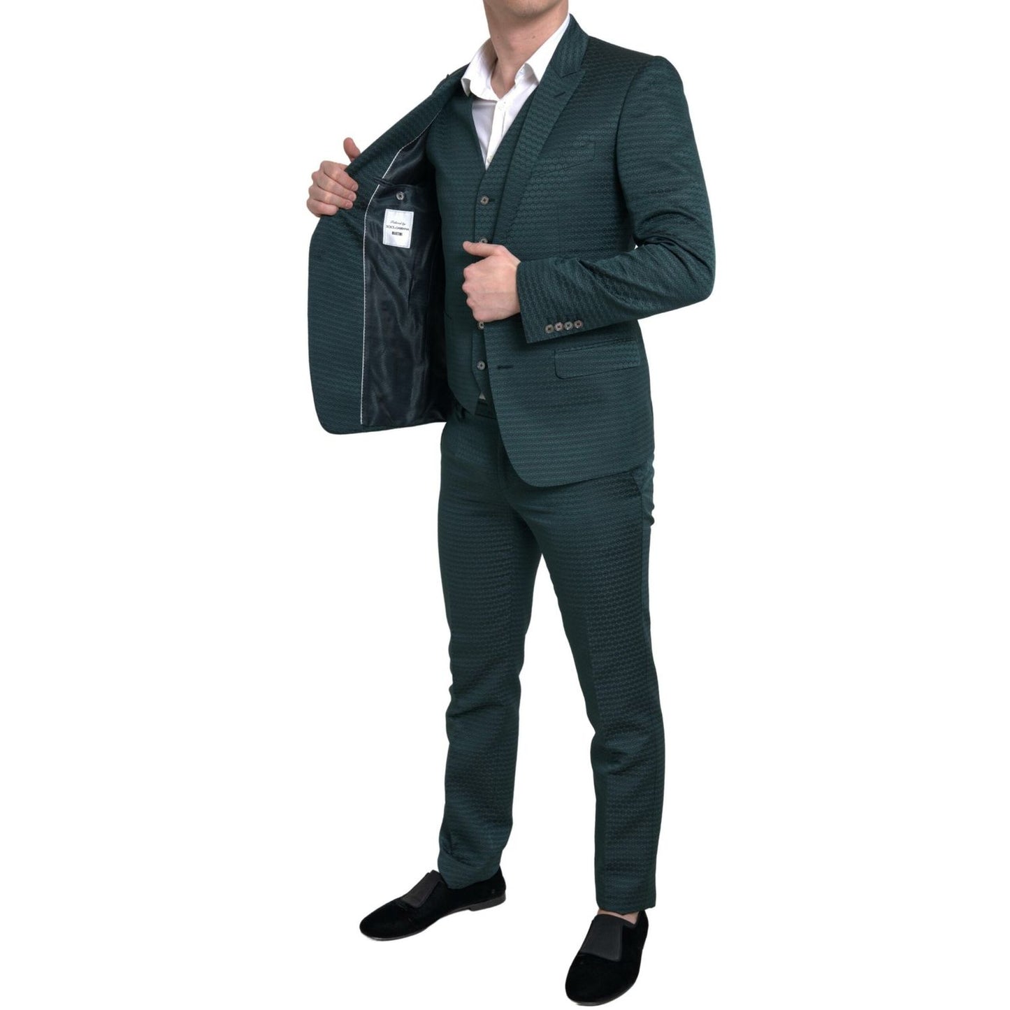 Dolce & Gabbana Green 3 Piece Single Breasted MARTINI Suit