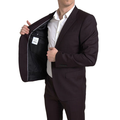 Dolce & Gabbana Maroon 2 Piece Single Breasted MARTINI Suit