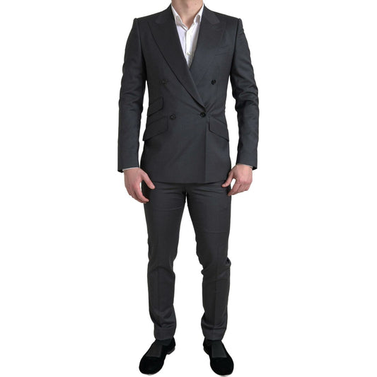 Dolce & Gabbana Gray 2 Piece Double Breasted SICILIA Suit