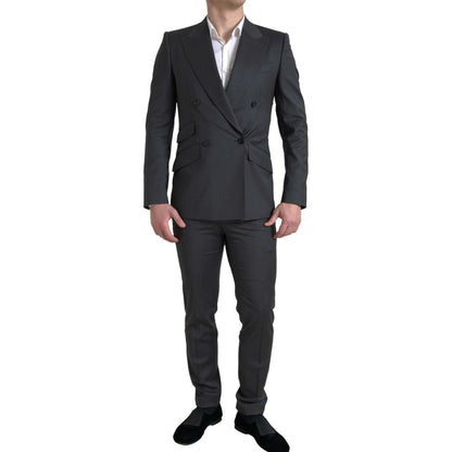 Dolce & Gabbana Gray 2 Piece Double Breasted SICILIA Suit