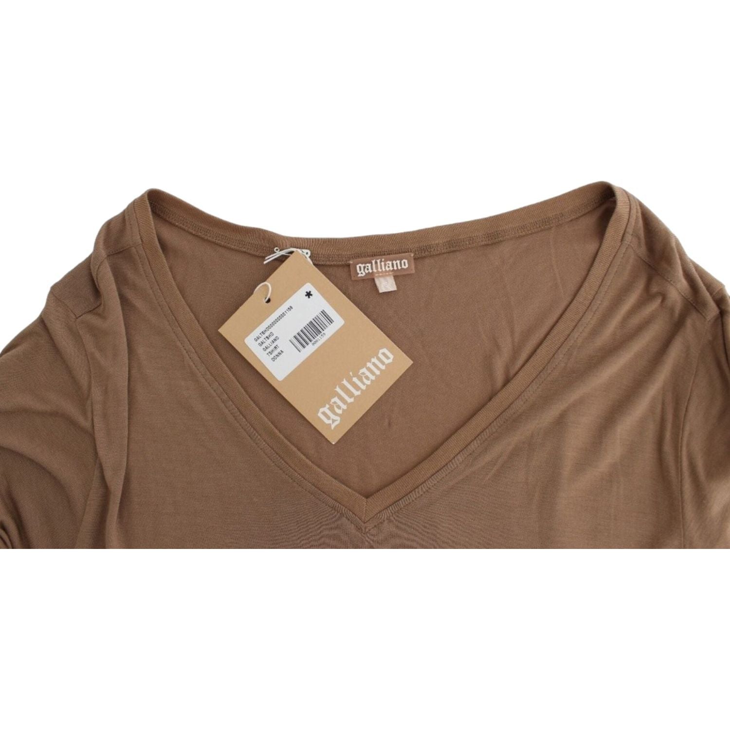 John Galliano Brown shortsleeved top