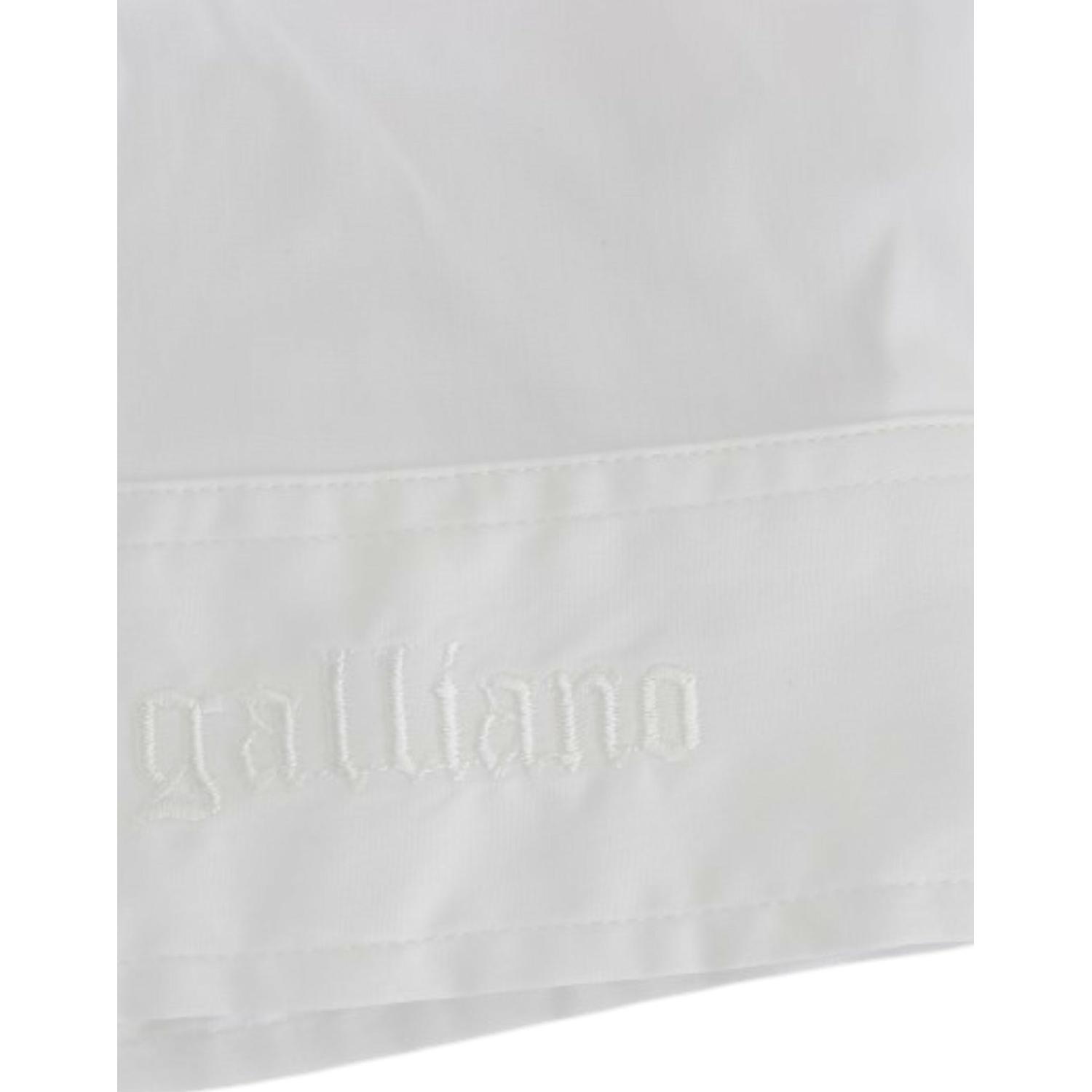 John Galliano White Cotton Shirt Top