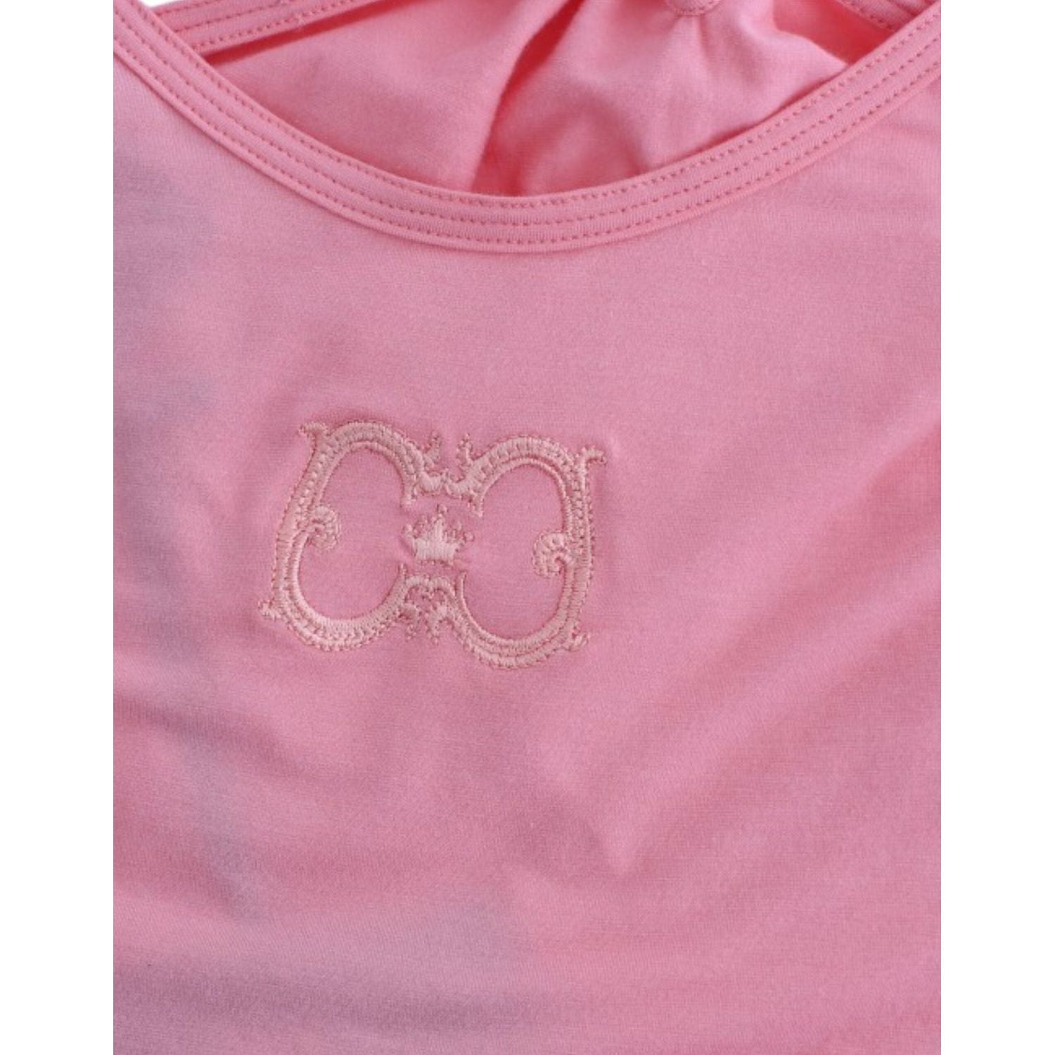 Cavalli Pink cotton tank top
