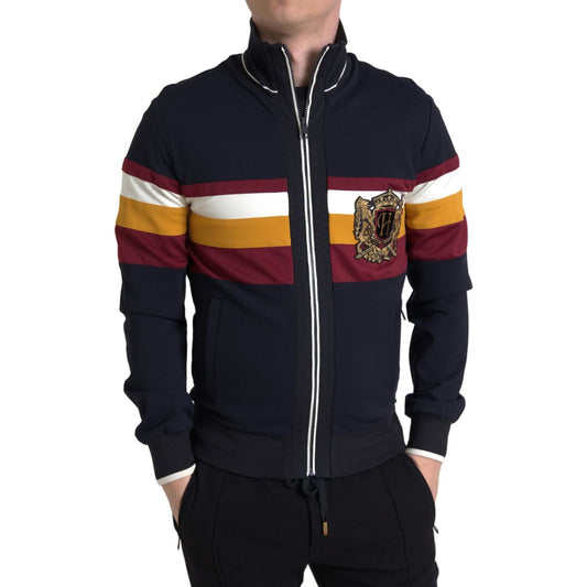 Dolce & Gabbana Elegant Blue Striped Zip Cardigan Sweater TSH84206-42