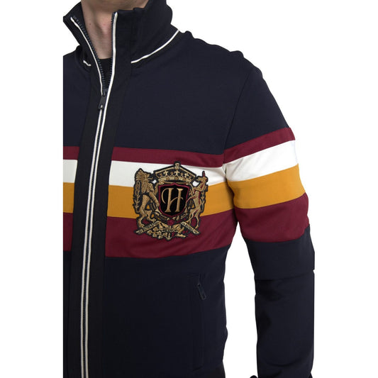 Dolce & Gabbana Elegant Blue Striped Zip Cardigan Sweater TSH84206-42