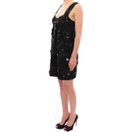 Dolce & Gabbana Black floral crystal embedded dress GSD12640-2