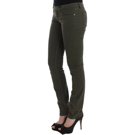 Costume National Green slim leg jeans SIG12555-1