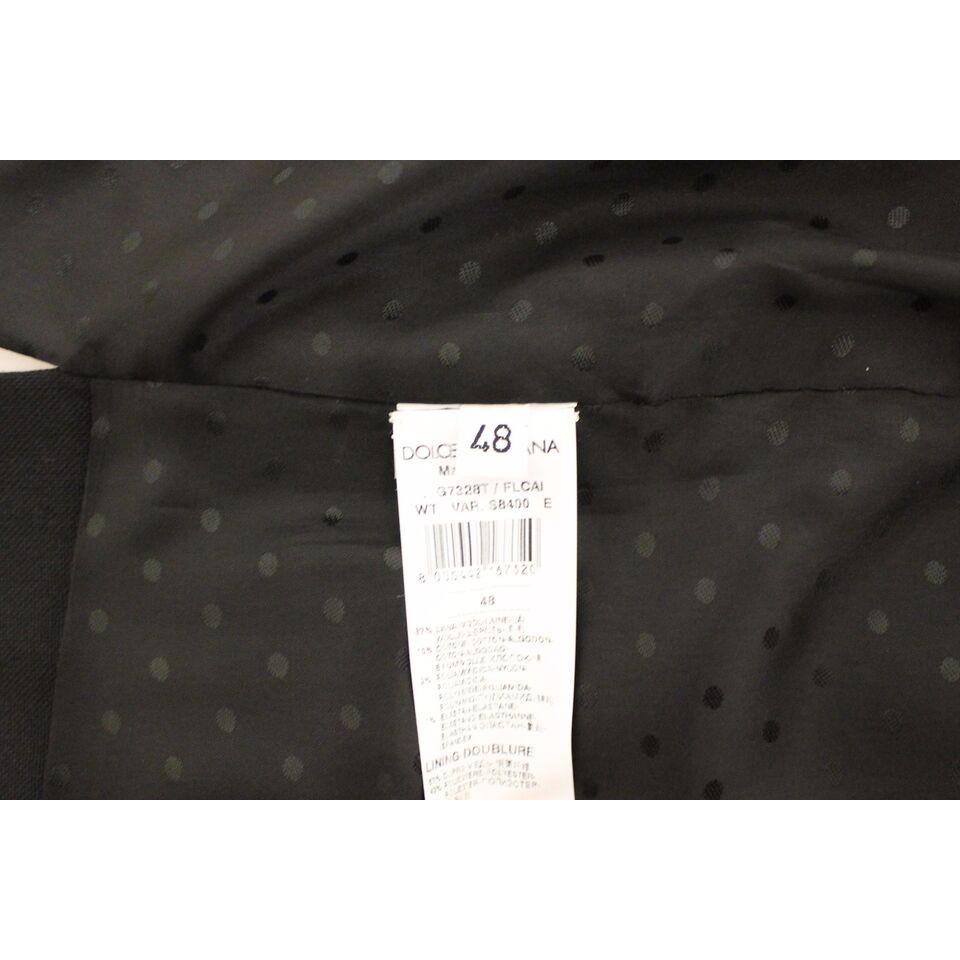 Dolce & Gabbana Black Wool Silk Stretch Dress Vest Blazer