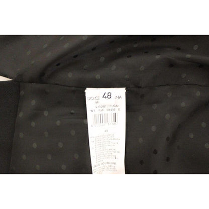 Dolce & Gabbana Black Wool Silk Stretch Dress Vest Blazer