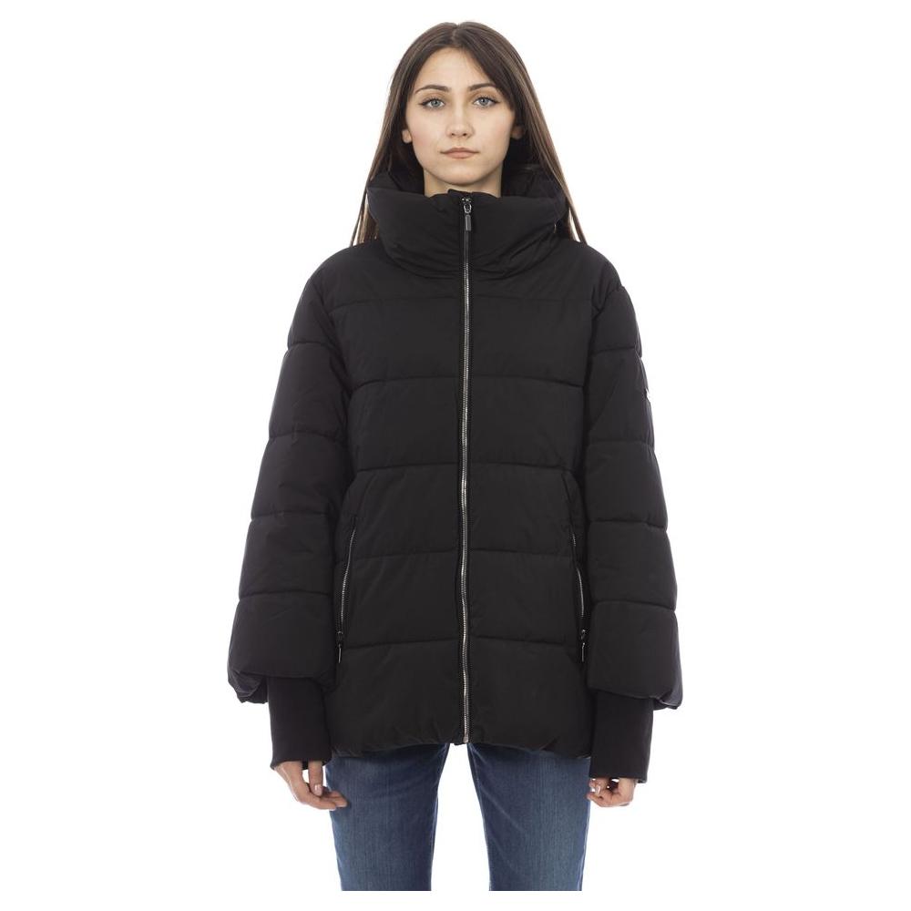 Baldinini Trend Black Polyamide Jackets & Coat