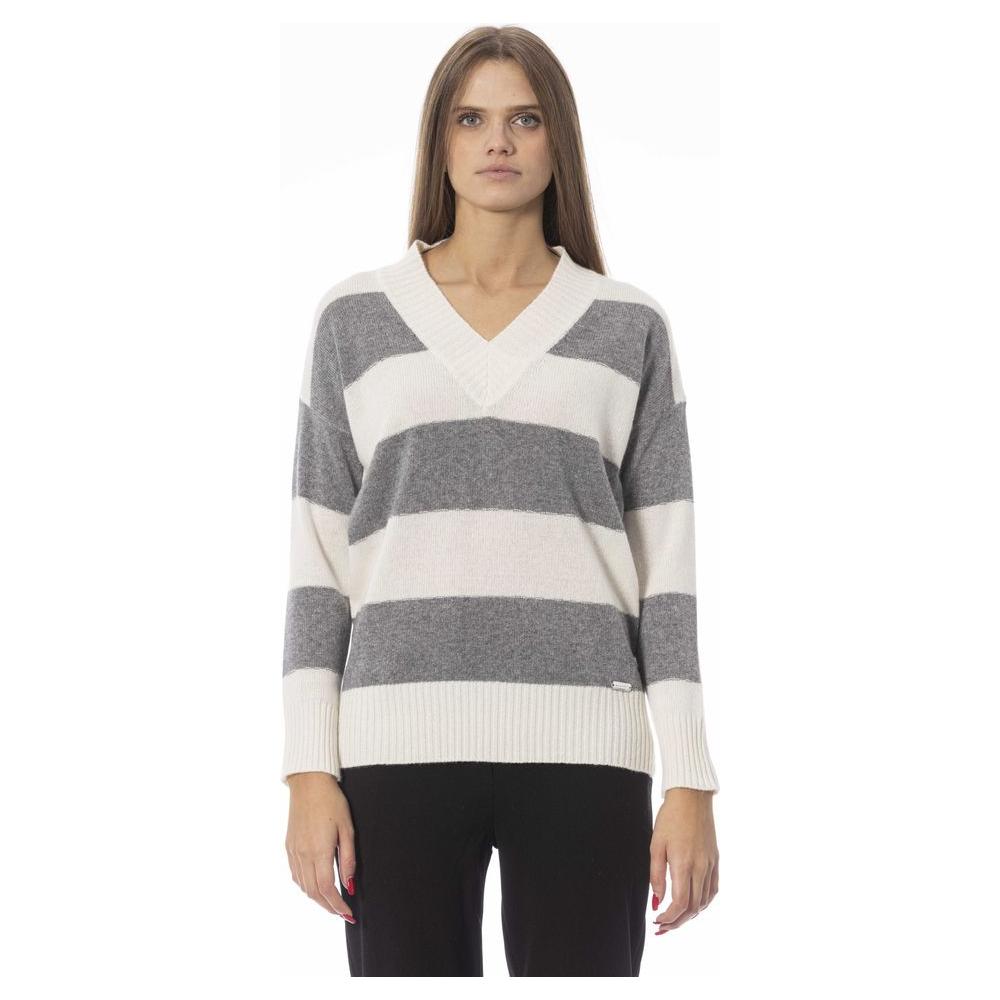 Baldinini Trend Gray Wool Sweater